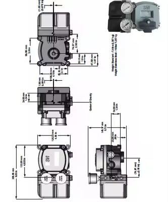 Onderdelen Masoneilan SVI II AP Advanced Performance Digital Valve Positioner met ASCO Solenoid Valve voor China Flow Control Valve