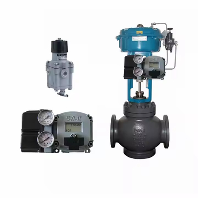 DN250 Pneumatische regelkleppen met SVI2-21123121 Masoneilan Digitale Valve Positioner en 78-40 Filter Regulator