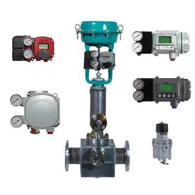 China'S beroemde pneumatische besturingsklep met Masoneilan SVI2-21123121 positioner en Burkert 5404 Solenoioid klep
