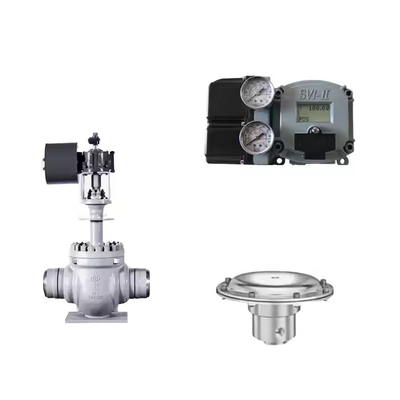 Pneumatische regelklep met Masoneilan SVI2-21123111 positioner en Fisher T205B drukregulerende klep