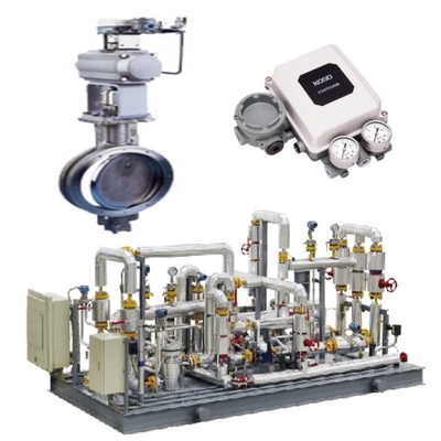 Druk / Stroom Control Skid KOSO 710E/720E vlinder klep en 6500RA pneumatische actuator en EPB811 klep positioner set