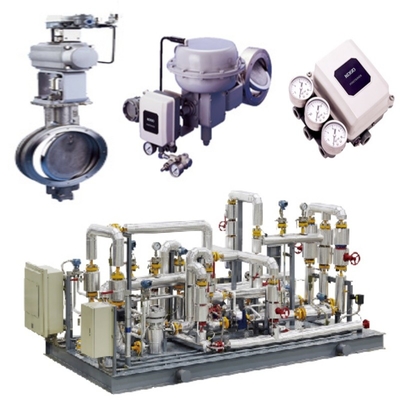 Druk / Stroom Control Skid KOSO 710E/720E vlinder klep en 6500RA pneumatische actuator en EPB811 klep positioner set