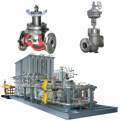 Stroomregelaar Valve Skid Uitgerust Met KOSO Valves 500M/500D En 5200LA/6300LA Pneumatische Actuatoren EP800 Valve Positioners