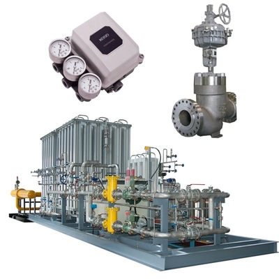 Stroomregelaar Valve Skid Uitgerust Met KOSO Valves 500M/500D En 5200LA/6300LA Pneumatische Actuatoren EP800 Valve Positioners