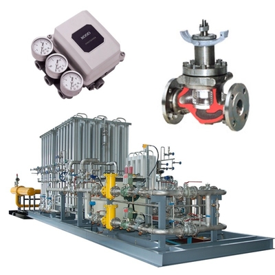 Stroomregelaar Valve Skid Uitgerust Met KOSO Valves 500M/500D En 5200LA/6300LA Pneumatische Actuatoren EP800 Valve Positioners