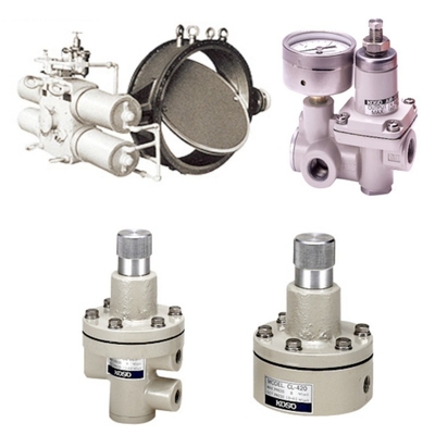 Druk/stroomregeling Slip en KOSO-kleppen CL-420/CL-523 Sluitkleppen PRF310/PRF400 Filterregulator