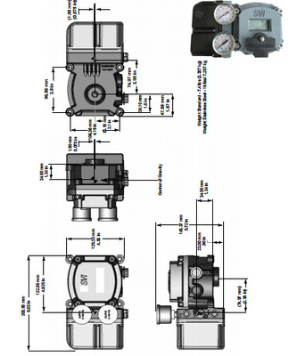 Pneumatische besturingsklep met Masoneilan Pneumatische slimme positioner SVI2-21113121 Single Action met feedback zonder display