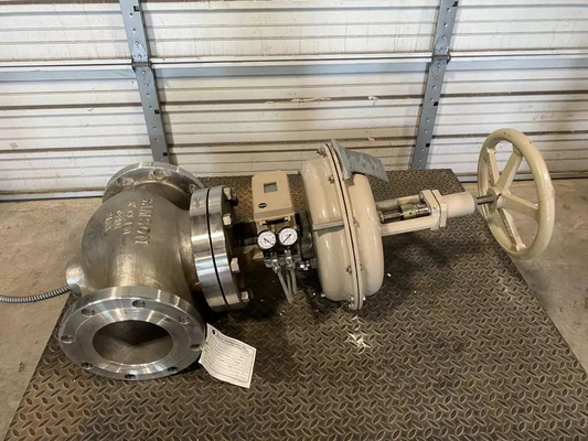 Samson 3241 Globuscontroleventil van de ANSI 300-drukklasse en roestvrij staal voor klep met ASCO-solenoïde klep