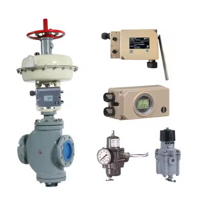 Multi-turn actuatoren SA en SAR door AUMA met SAMSON 3725 HART pneumatische klep positioners en ASCO solenoïde klep in voorraad