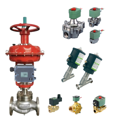 Multi-turn actuatoren SA en SAR door AUMA met SAMSON 3725 HART pneumatische klep positioners en ASCO solenoïde klep in voorraad