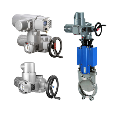 Multi-turn actuatoren SA en SAR door AUMA met SAMSON 3725 HART pneumatische klep positioners en ASCO solenoïde klep in voorraad