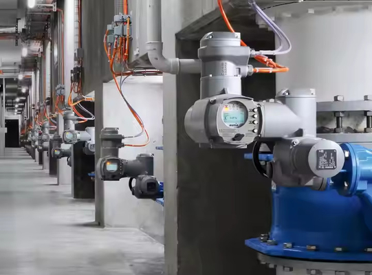 Multi-turn actuatoren SA en SAR door AUMA met SAMSON 3725 HART pneumatische klep positioners en ASCO solenoïde klep in voorraad