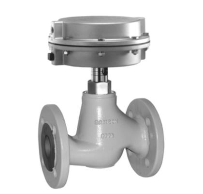 Samson 3222 Valve, gecombineerd met 3271/3277 Pneumatische actuator