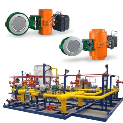 Fisher Butterfly Valve met Bettis pneumatische actuator en DVC6200 controller