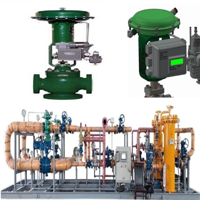 Valve Switching Skid met Fisher YD/YS Drieweg Cage-Guided Valves 3582i Mechanische Valve Positioner met 667 Pneumatische kop
