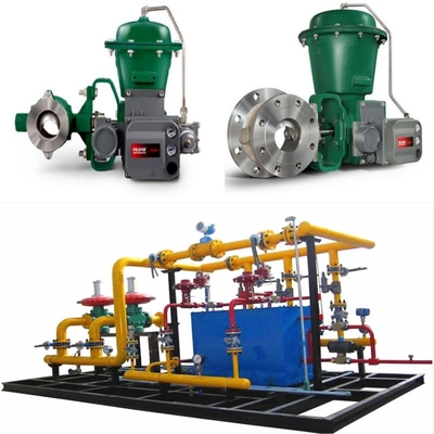 Stroomregelklep Skid met Fisher Vee-Ball V150/V200/V300 regelklep 2052 actuator DVC6200 Positioner