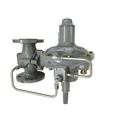 Druk/stroomregeling Skid Emerson Fisher 299H/299HV/299HR/299HVR drukregelaar en Wicka drukmeter set