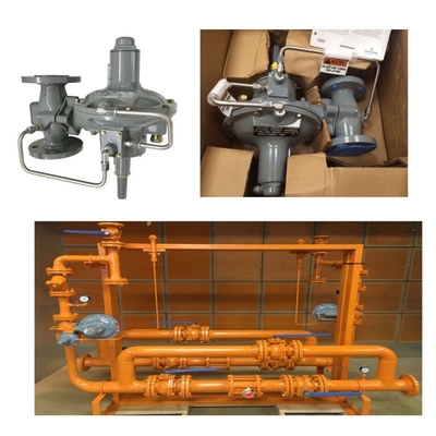 Druk/stroomregeling Skid Emerson Fisher 299H/299HV/299HR/299HVR drukregelaar en Wicka drukmeter set