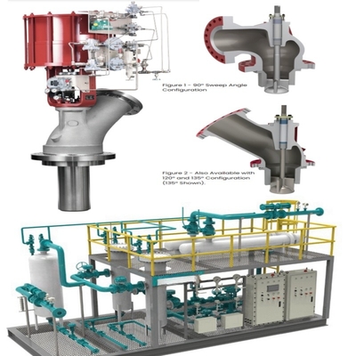 Pneumatische regelklep met 4-20 MA lineair regelsignaal en flensaansluiting voor drukbereik