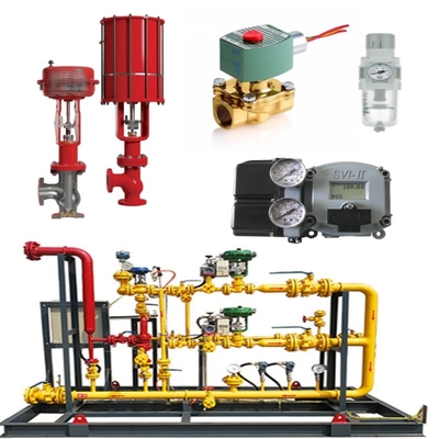 Valve Switching Skid Masoneilan 71000 Control Valve 87/88 Actuator SVI FF/SVI-3 ACSO Solenoïde Valve SMC Spanningsregulator