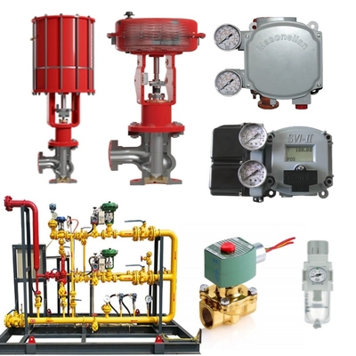 Valve Switching Skid Masoneilan 71000 Control Valve 87/88 Actuator SVI FF/SVI-3 ACSO Solenoïde Valve SMC Spanningsregulator