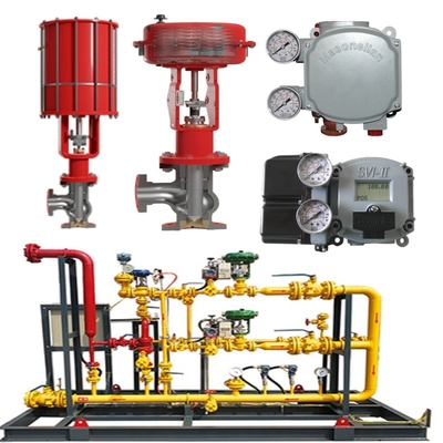Valve Switching Skid Masoneilan 71000 Control Valve 87/88 Actuator SVI FF/SVI-3 ACSO Solenoïde Valve SMC Spanningsregulator