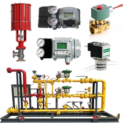 Valve Switching Skid Masoneilan 71000 Control Valve 87/88 Actuator SVI FF/SVI-3 ACSO Solenoïde Valve SMC Spanningsregulator