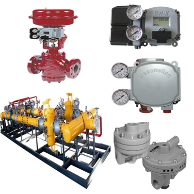 Valve Switching Skid Met Masoneilan 10000 Carbon Steel Control Valve Type 87/88 Pneumatische actuator SVI II SVI3 Valve Positioner