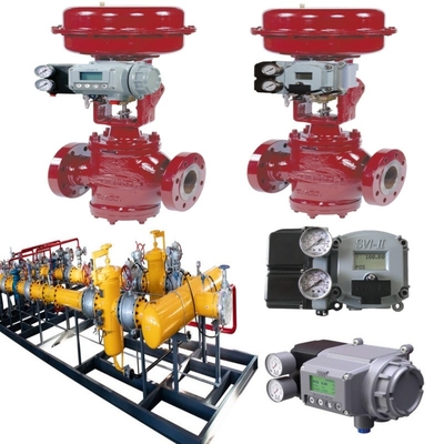 Valve Switching Skid Met Masoneilan 10000 Carbon Steel Control Valve Type 87/88 Pneumatische actuator SVI II SVI3 Valve Positioner