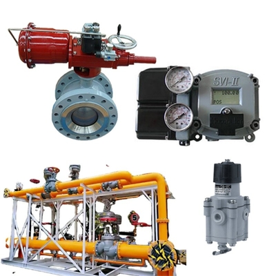 Natuurgasklep Skid Masoneilan 36005 Serie Beheersbalklep Met 31 actuatoren SVI II Positioner 78-40 Spanningsregelaar