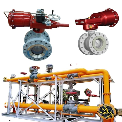 Natuurgasklep Skid Masoneilan 36005 Serie Beheersbalklep Met 31 actuatoren SVI II Positioner 78-40 Spanningsregelaar