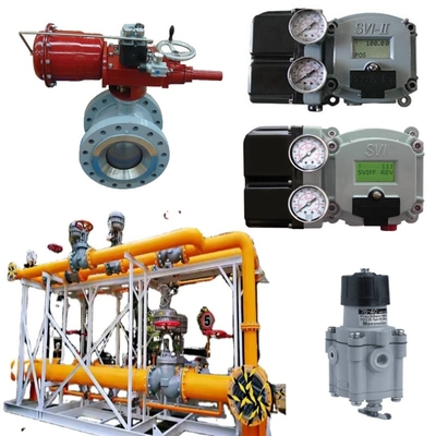 Natuurgasklep Skid Masoneilan 36005 Serie Beheersbalklep Met 31 actuatoren SVI II Positioner 78-40 Spanningsregelaar
