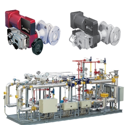 Natuurgasklep Skid door Masoneilan 31000 Control Valve SVI II AP SVI3 Valve Positioner ASCO Solenoïde Valve Set