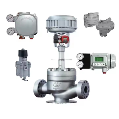 Chinese rechte hoek type top gids klep met Masoneilan klep positioner SVI2 Intelligente elektrische klep positioner voorraad