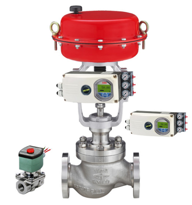 Pneumatische klep met ABB EDP300 TZIDC-100 TZIDC-200 Smart Positioner met ASCO-solenoïde klep