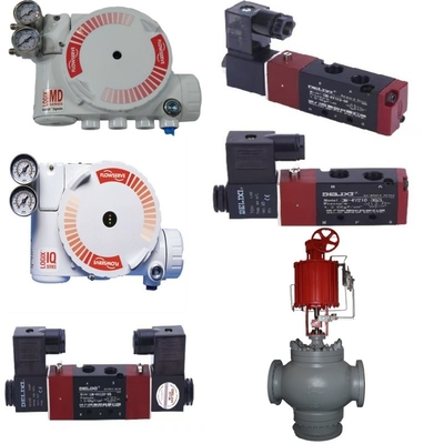Flowserve Valve Controller Logix 3200MD Positioner, uitgerust met pneumatische actuator en DELIXE Solenoid Valve