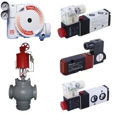Flowserve Valve Controller Logix 3200MD Positioner, uitgerust met pneumatische actuator en DELIXE Solenoid Valve