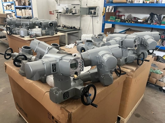 Carbon Steel Body Materials Electric Valve Actuator SA07.2 SA07.6 SA14.2 SA10.2 SA16.2 Met AM Controller And GST Gearbox met Chinese kogelklep
