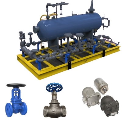 Spriaxsarco Stop Valve HV3/BSA2T en Float Steam Trap met Bithermo Pneumatische Sturing Valves voor Pipe and Steam System