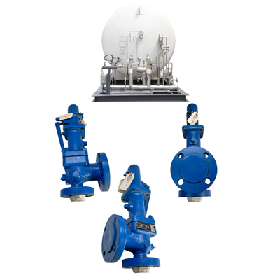 Tank Booster Skid met drukverlagende kleppen Crosby Direct Spring bediend voor aardgas drukverlagend veiligheidsklep