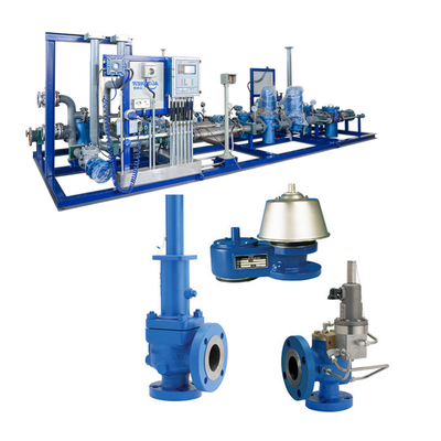 Tank Booster Skid met drukverlagende kleppen Crosby Direct Spring bediend voor aardgas drukverlagend veiligheidsklep