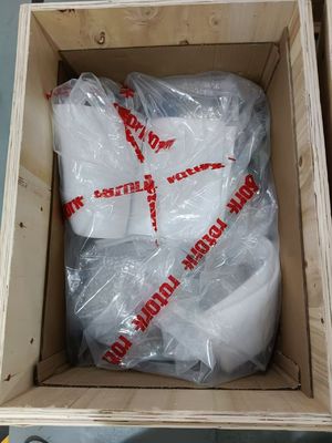 Grootdiameter vlinderklep met rotork IQ3 elektrische actuator en IB versnellingsbak