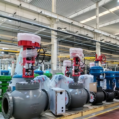 Drie-weg regelklep drukgecompenseerde kooi-regelklep Samson 3730 Type Elektro-pneumatische klepstandsteller HART