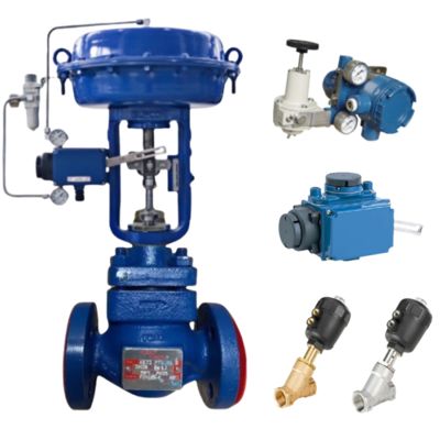 Precision Pneumatic Control Valve Spiraxsarco Valve KEA43 en Azbil AVP 300 Digitale Valve Positioner en Burkert Valve
