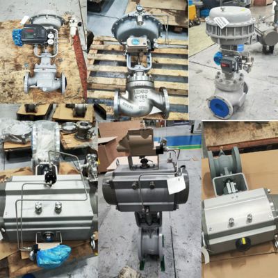 Het Instelmechanisme van de controleklep met Samson 3755 Pneumatische Volumespanningsverhoger en KOSO EPA800