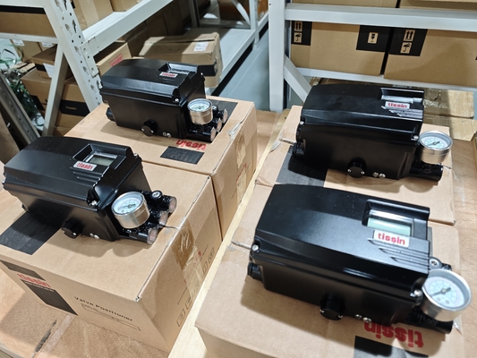 Pneumatische kogelkranen met Korea Original Tissin TS800/TS805 Serie Intelligente Smart Positieregelaar en SMC AW20 Filterregelaar