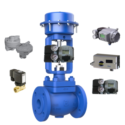 Nieuwe pneumatische Spirax Sarco regelklep en Masoneilan positioner SVI2/SVI1000 en andere kleponderdelen BR200/BR400 en Burkert solenoïde klep