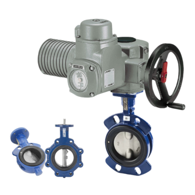 Flens DN25-DN300 Nieuwe Pneumatische Vlinderklep Keystone F990 Serie en AUMA Elektrische Aandrijving