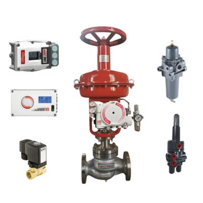 Pneumatische regelklep en nieuwe voorraad Fisher 377 en FLOWSERVE 520MD 3800MD 3200MD Positiesteller en Burkert klep