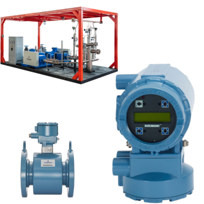 Rosemount 8732E magnetische flowmeter 38:1 turndown 10.5-35V DC